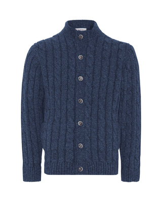 Chaqueta mezcla de Lana azul marino by MIRTO