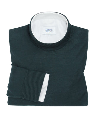 Jersey cuello alto semi-cisne verde by MIRTO
