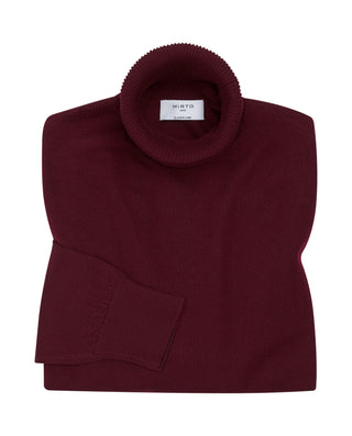 Jersey de Lana cuello cisne granate by MIRTO