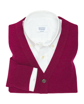 Cárdigan de Lana con botones morado by MIRTO