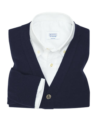 Cárdigan de Lana con botones azul marino by MIRTO