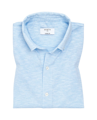 Camisa de punto algodón celeste sin bolsillo by MI