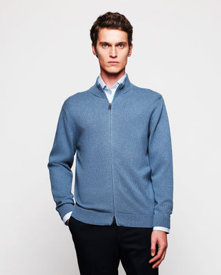 Chaqueta de punto azul denim by MIRTO