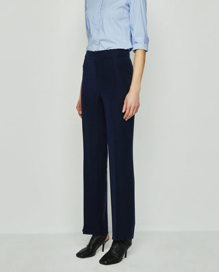 Blue crepe trousers