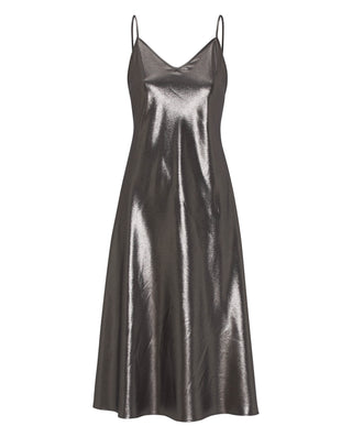 VESTIDO DE LAMÉ PLATEADO by MIRTO