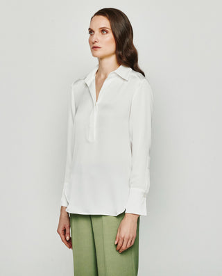 Blusa blanca fluída by MIRTO