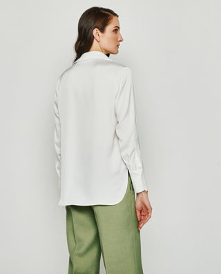 Blusa blanca fluída by MIRTO