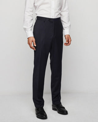 Pantalón regular fit de lana super 100's azul marino