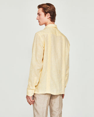 Guayabera lino manga larga cuatro bolsillos by MIR