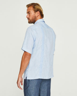 Guayabera lino manga corta cuatro bolsillos by MIR