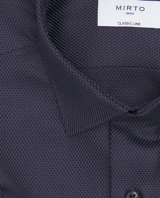 Camisa casual de algodón azul marino by MIRTO