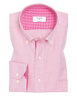 Camisa casual de algodón fucsia by MIRTO