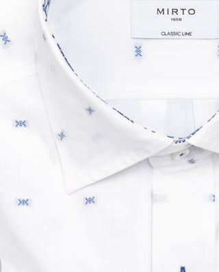 Camisa casual algodón fil coupé blanca by MIRTO
