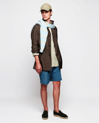 Camisa casual de Lino caqui by MIRTO