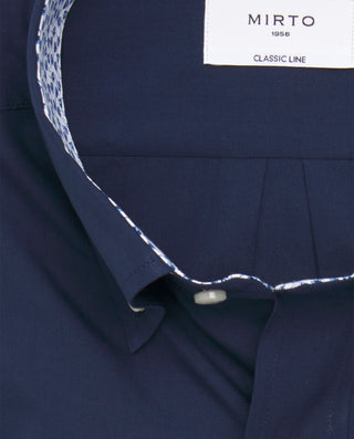 Camisa casual de algodón azul marino by MIRTO