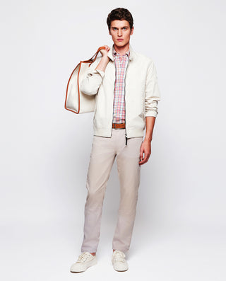 Camisa casual de algodón cuadros rojo y blanc by M