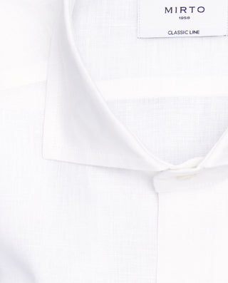 Camisa casual de lino degradé azul by MIRTO