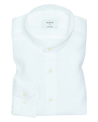 Camisa casual de lino blanca by MIRTO