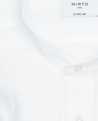 Camisa casual de lino blanca by MIRTO