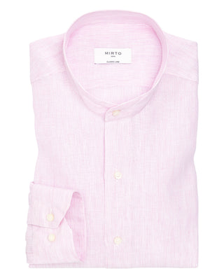 Camisa casual de lino rayas by MIRTO