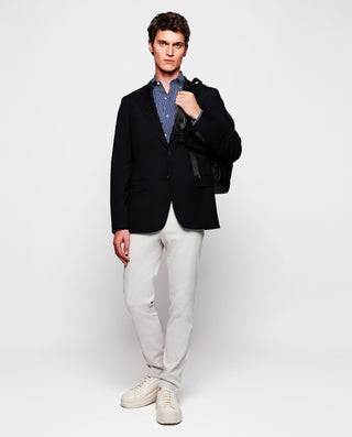 Camisa casual de rayas azul marino y blanco by MIR