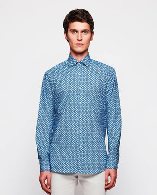 Camisa casual de algodón estampado floral by MIRTO