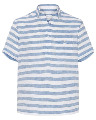 Camisa polera rayas azul y blanco by MIRTO