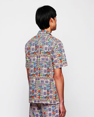 Camisa Hawaiana estampado étnico multicolor by MIR