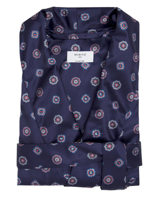 Bata cruzada estampada marino by MIRTO