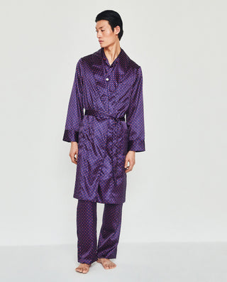 Bata cruzada estampada marino by MIRTO