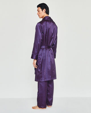 Bata cruzada estampada marino by MIRTO