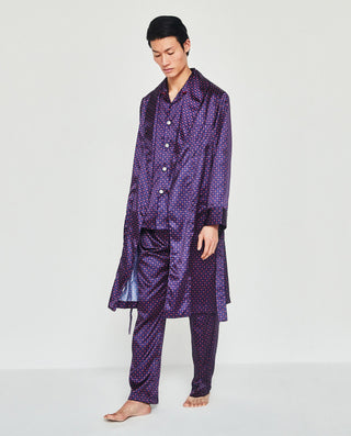 Bata cruzada estampada marino by MIRTO