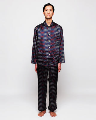 Pijama largo estampado azul marino by MIRTO