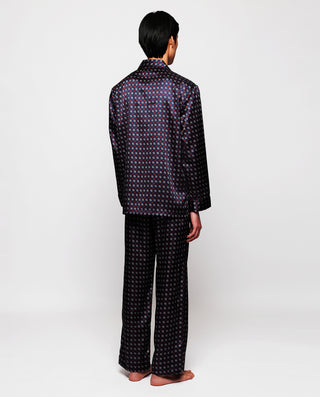 Pijama largo estampado azul marino by MIRTO