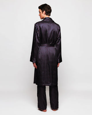 Bata estampada azul marino by MIRTO