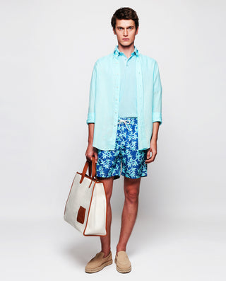 Bañador estampado  floral azul by MIRTO