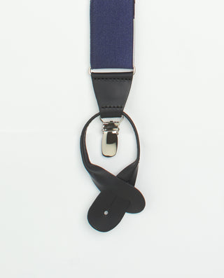 Clip & button navy braces