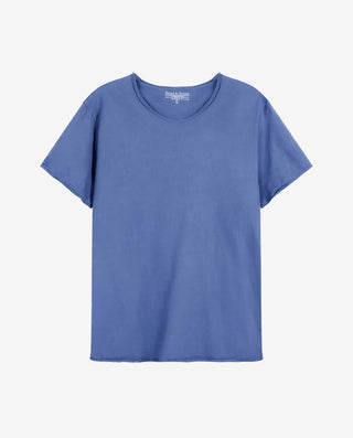 Camiseta cuello relax algodón orgánico azul d by B
