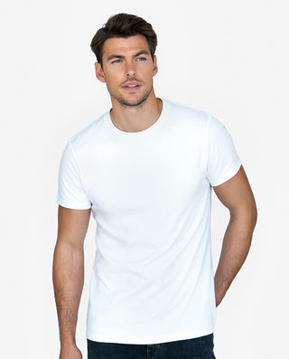 Crew-neck organic cotton white