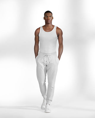 Pantalón jogger de algodón orgánico gris mela by B