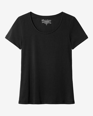 Crew-neck organic cotton black