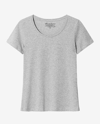 Crew-neck organic cotton gray melange