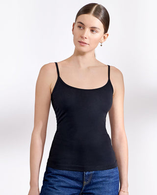 Top de tirantes elástico negro by Bread&Boxers