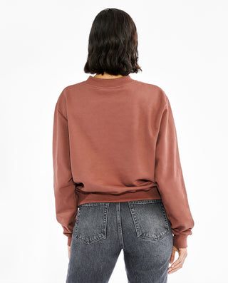Sweatshirt rust brown organic cotton
