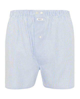Boxer cuadros azul y blanco de algodón