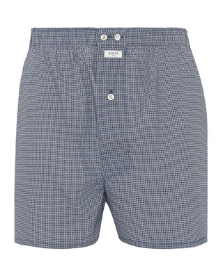 Bóxer estampado geométrico azul marino de algodón