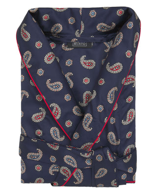Bata cruzada azul marino estampado paisley by MIRT | 00334_0050_1