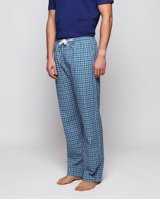 Pantalón de pijama largo cuadro azul y verde by MI | 00347_0051_1