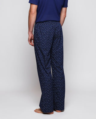 Pantalón de pijama largo azul estampado flora by M | 00347_0053_2