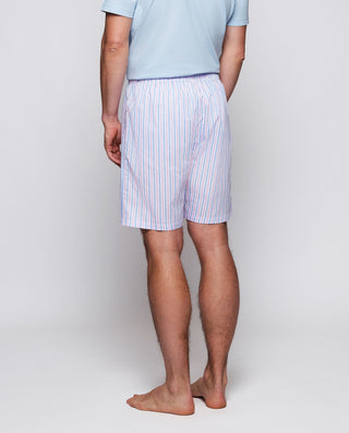 Pantalón de pijama corto blanco con rayas azu by M | 00348_0051_2